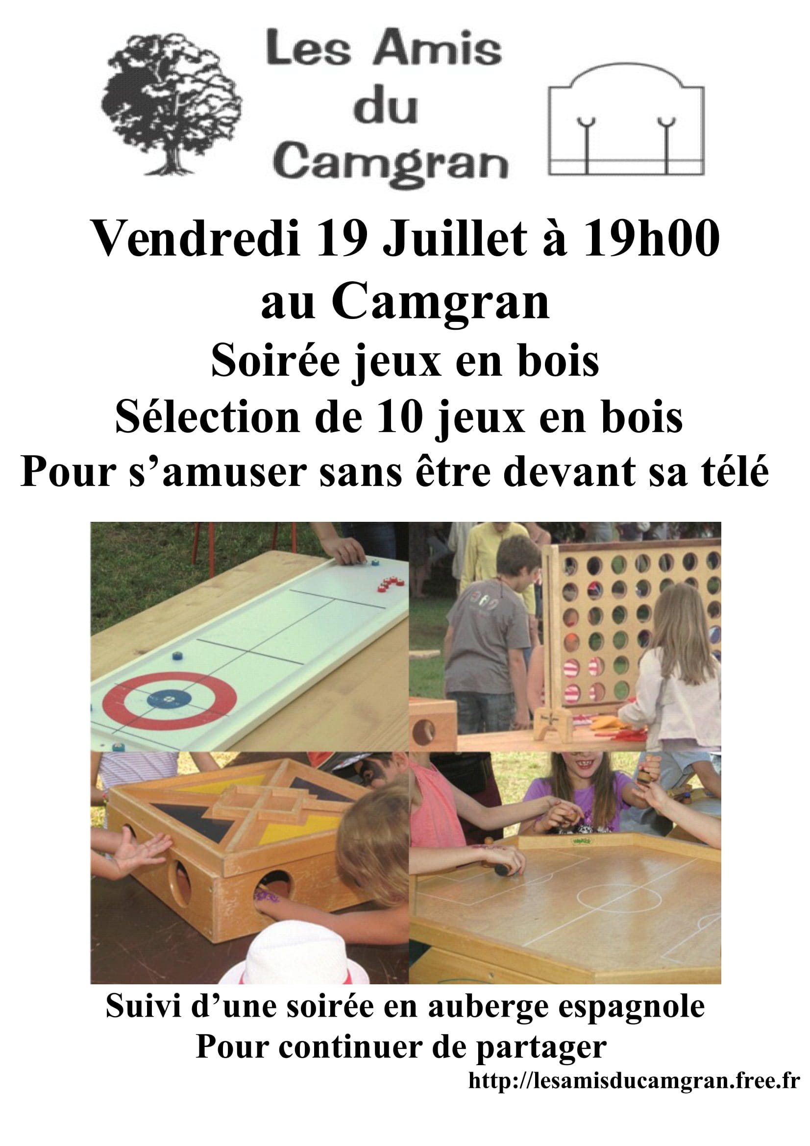 Affiche soir&eacute;e jeux anciens 19 juillet 2019